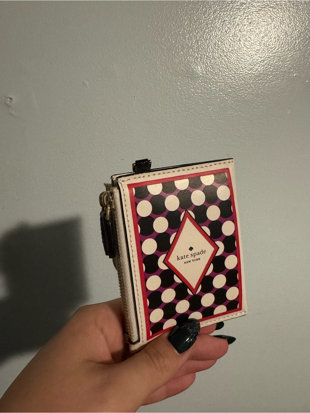 kate spade Polka Dot/Card Compact Wallet